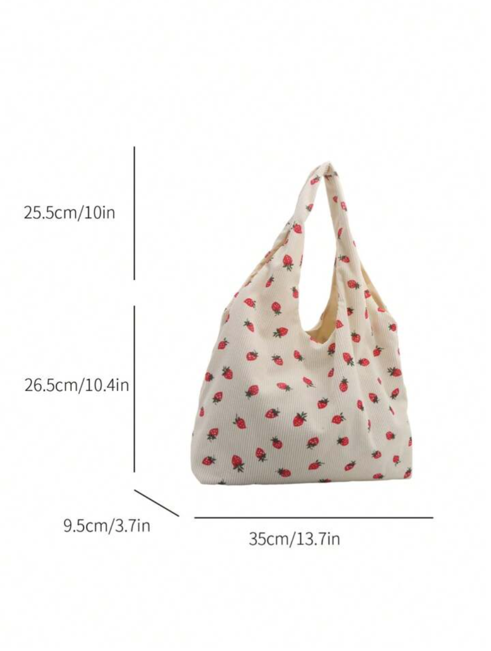 Berlin Cord Strawberry Tote