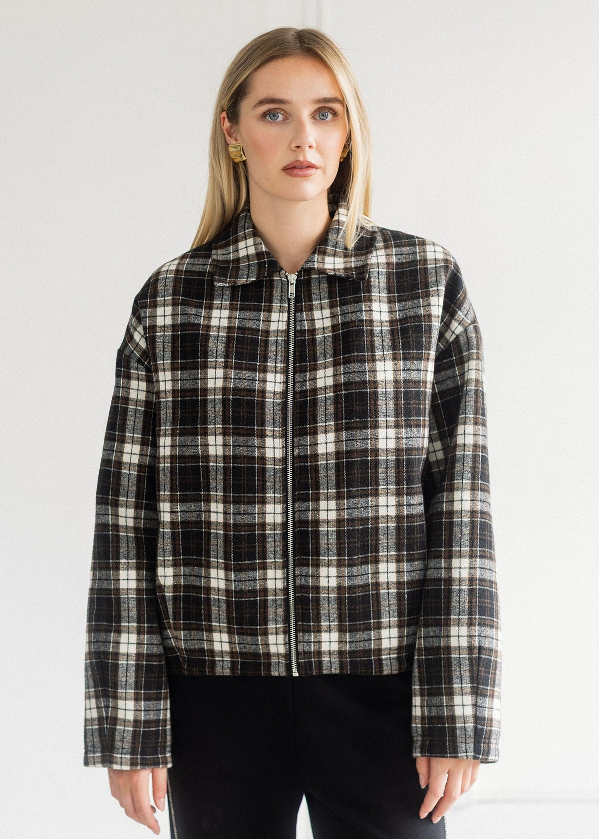 Plaid Bubble Jacket