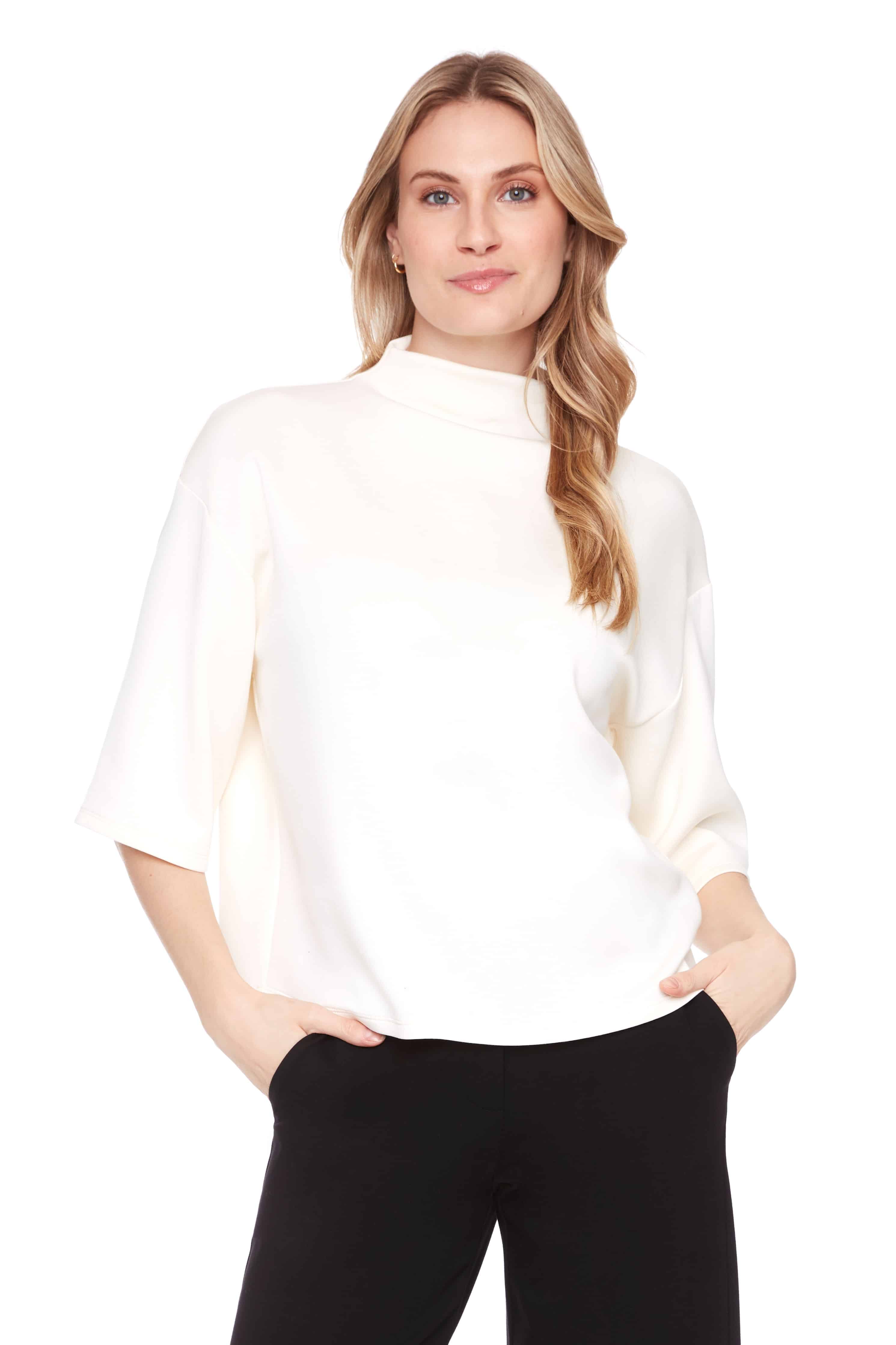 Butter Short Sleeve Turtleneck Top