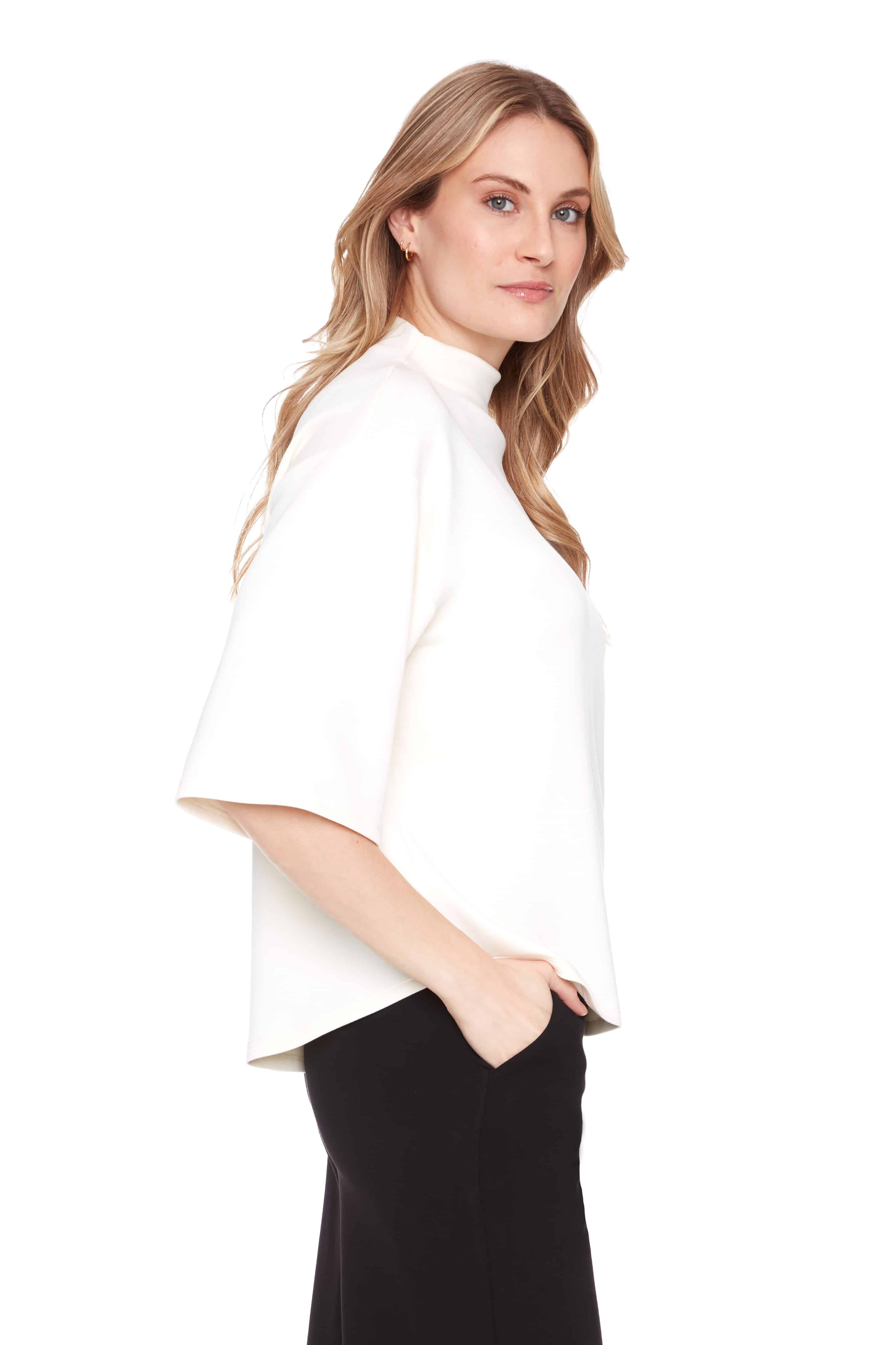 Butter Short Sleeve Turtleneck Top