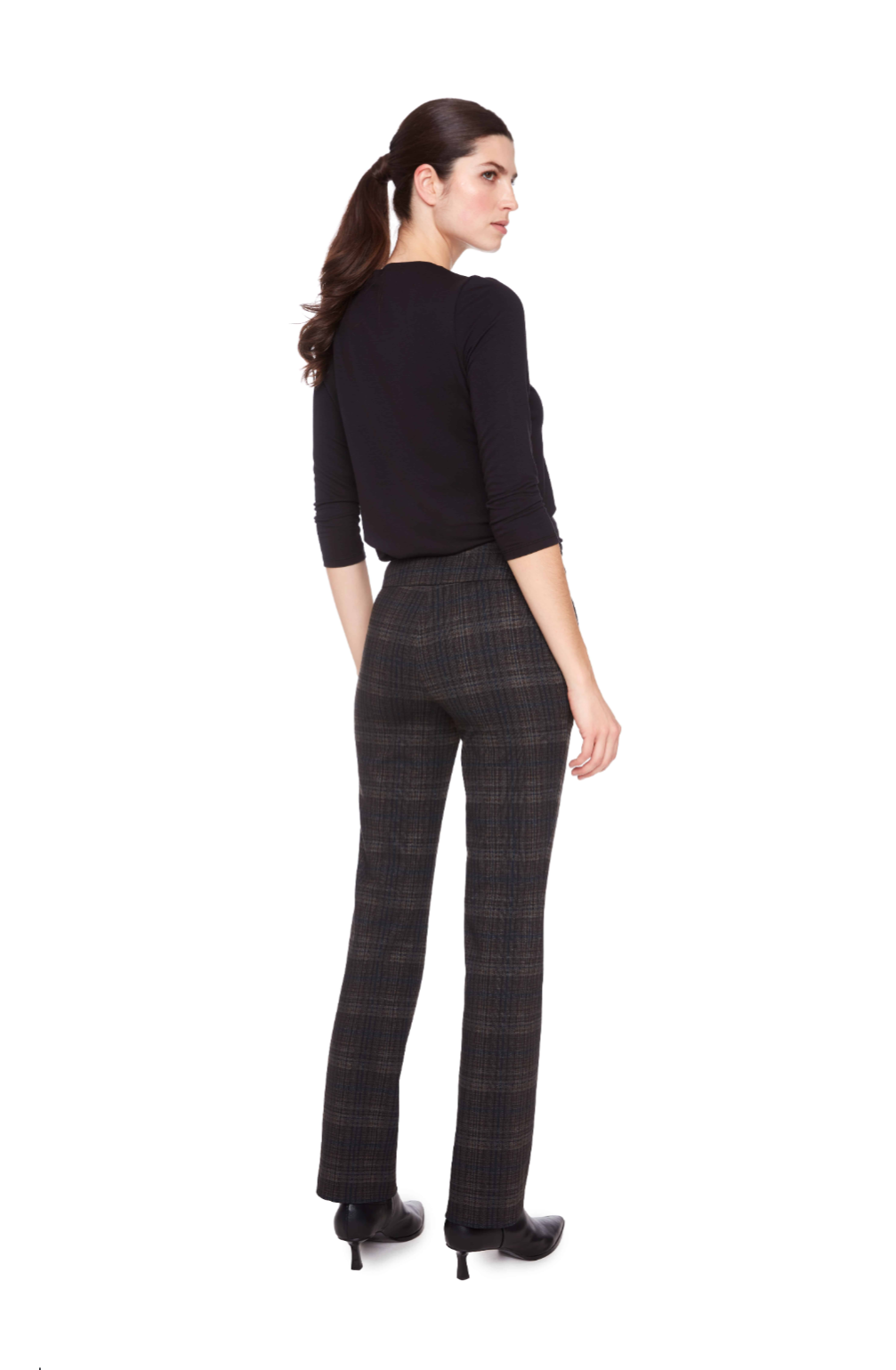 Plaid Ponte Bootcut