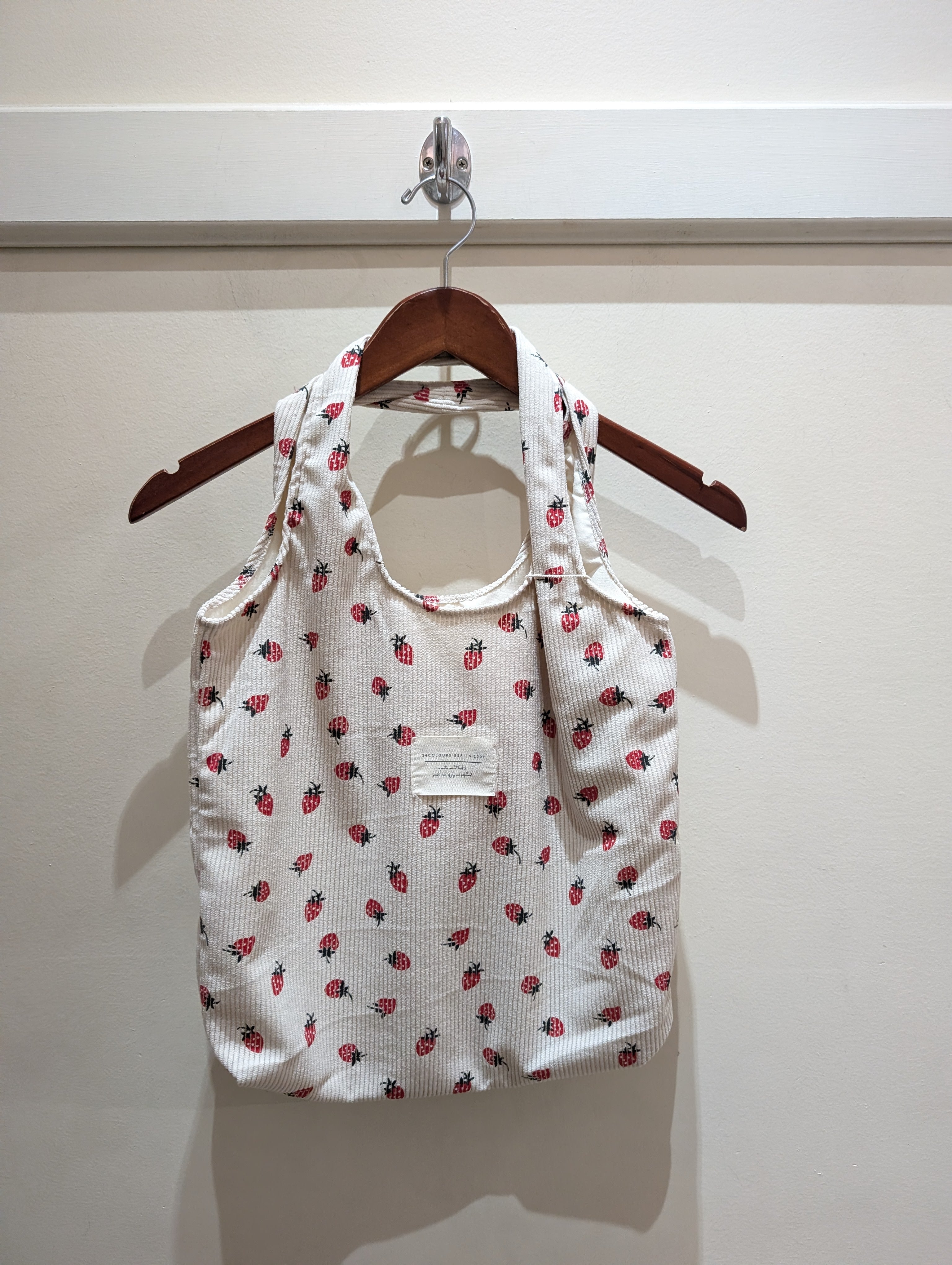 Berlin Cord Strawberry Tote