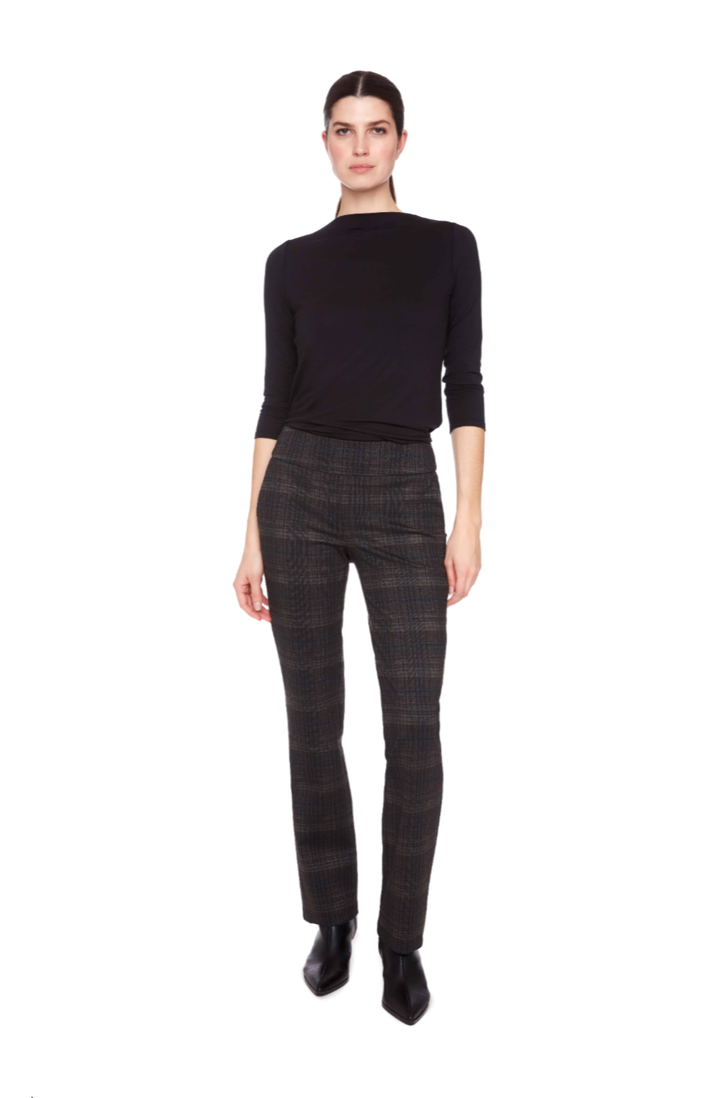 Plaid Ponte Bootcut