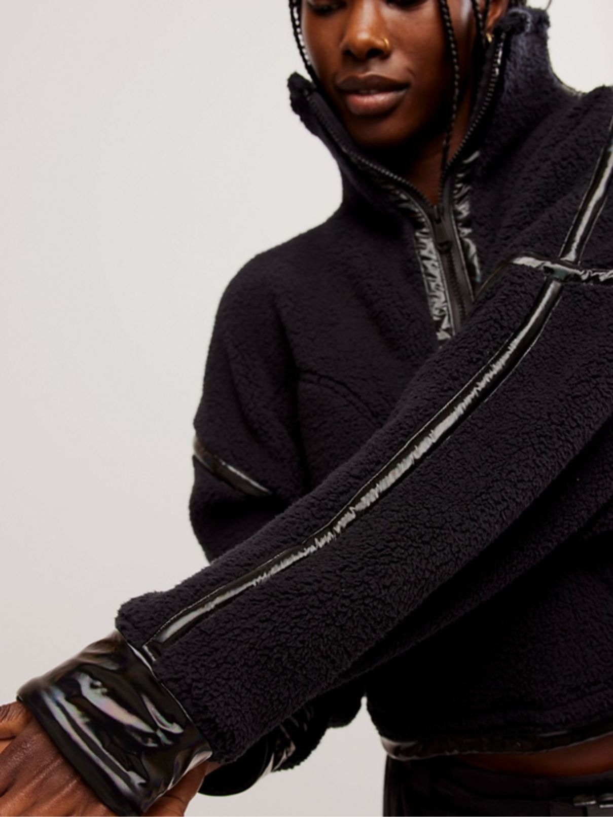 Free People Mountain High Shine Half Zip