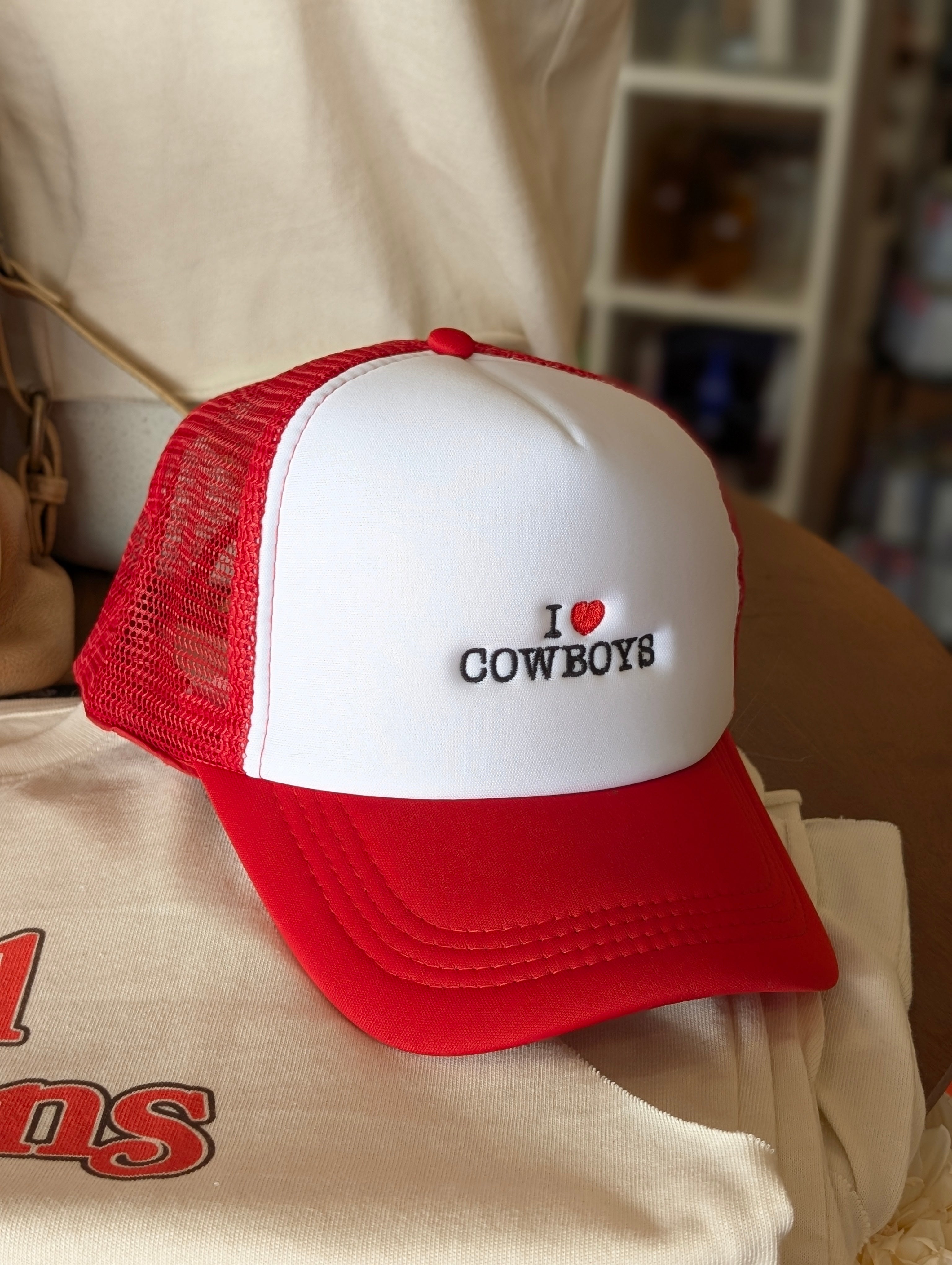 I Love Cowboys Trucker Hat