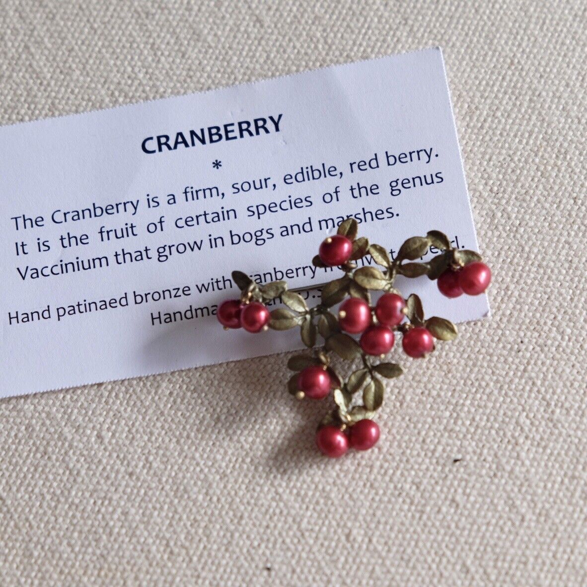 Cranberry Brooch