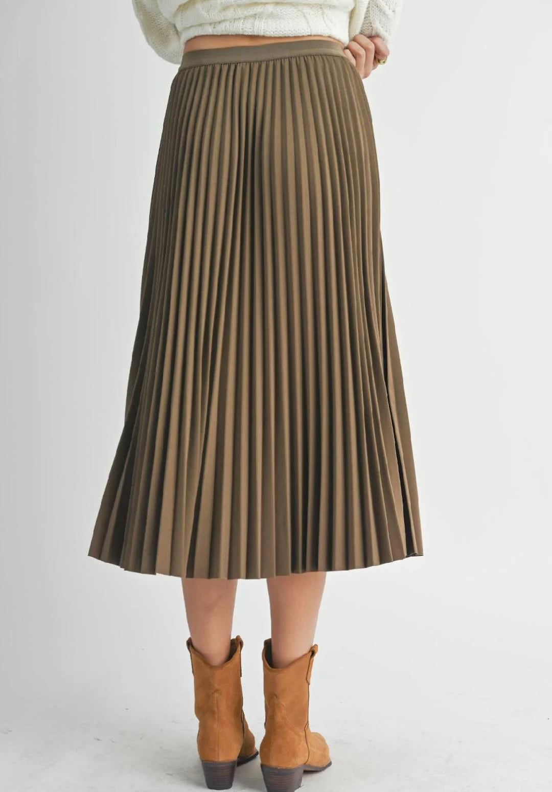 Sadie & Sage Full of Charm Pleated Skirt