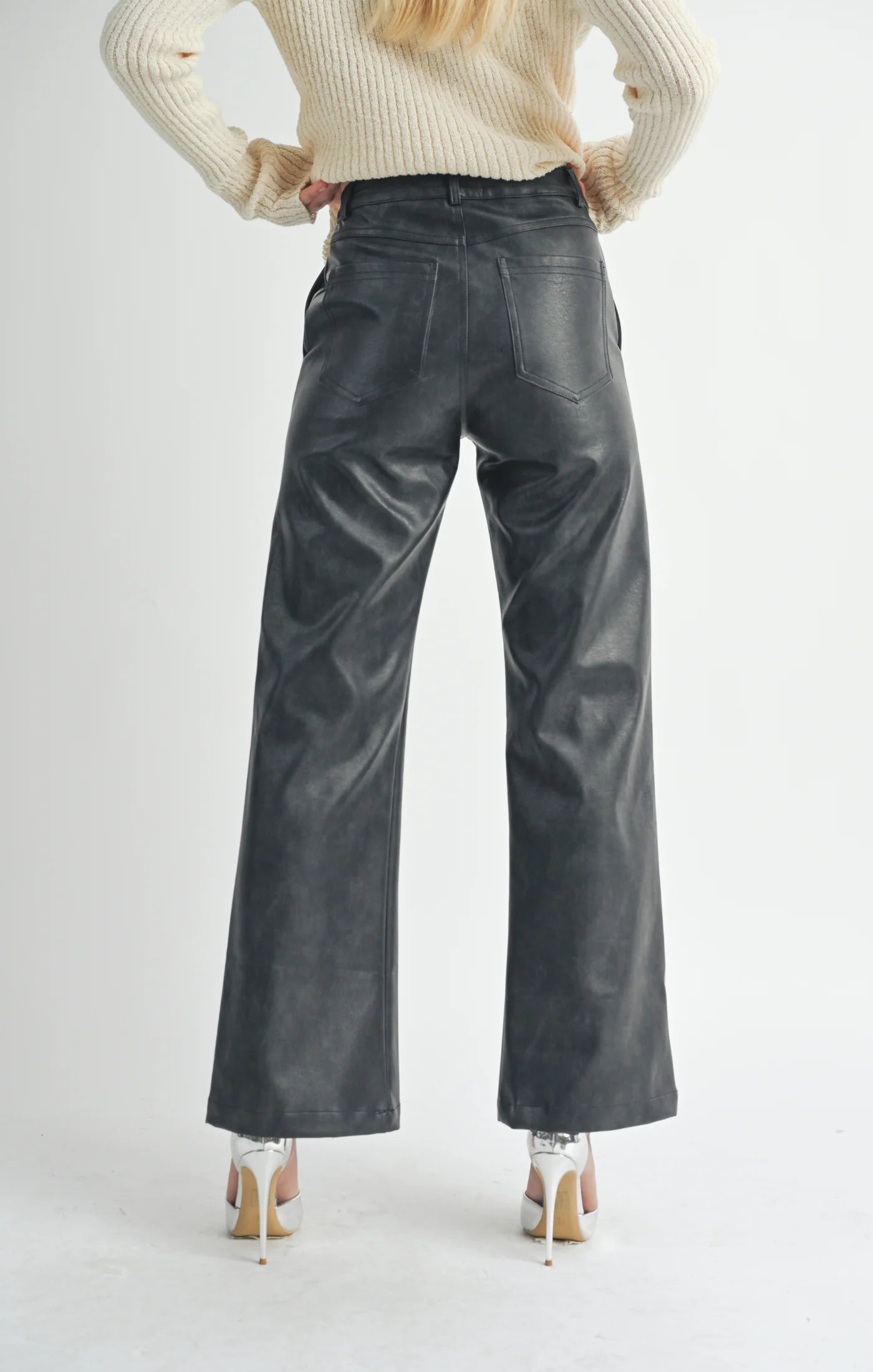 Sage the Label Rebel Seamed Vegan Leather Pants