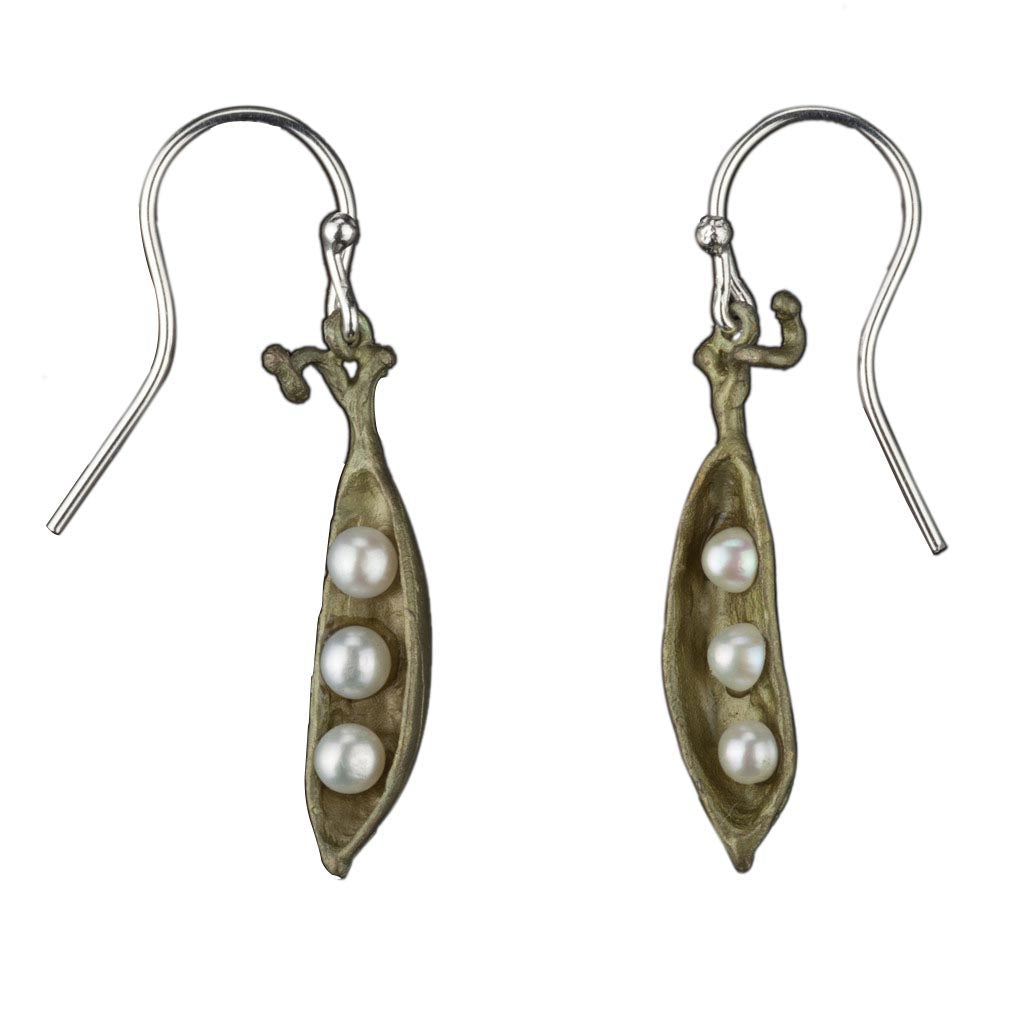 Petite Pea Pod Wire Earrings