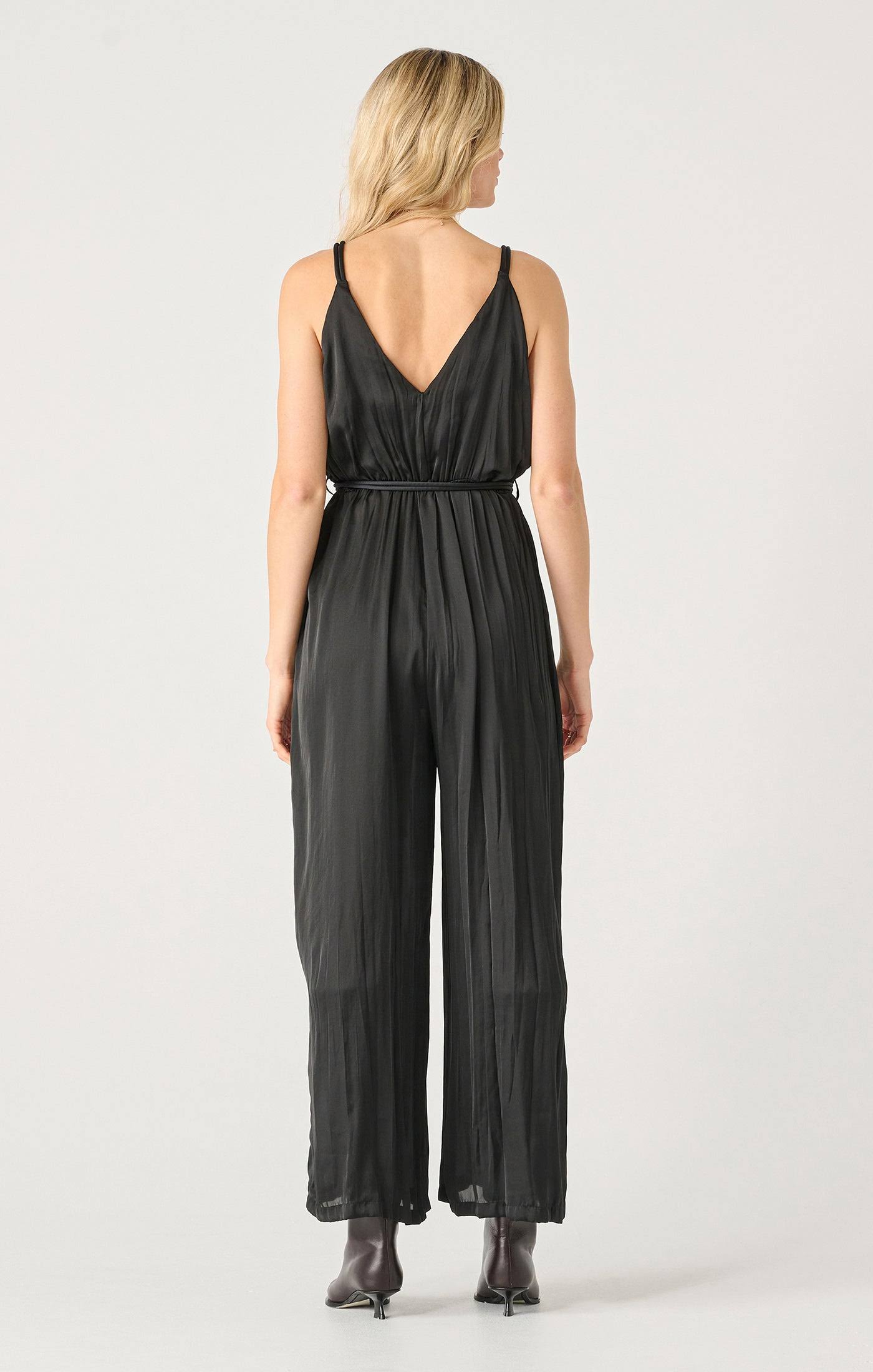 Twisted Strap Wrap Jumpsuit