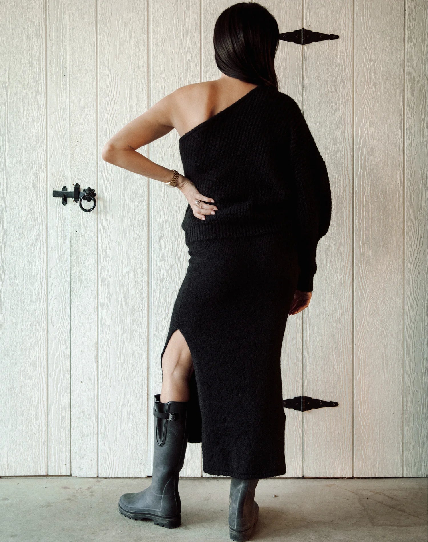 Victoria One Shoulder Knit Sweater