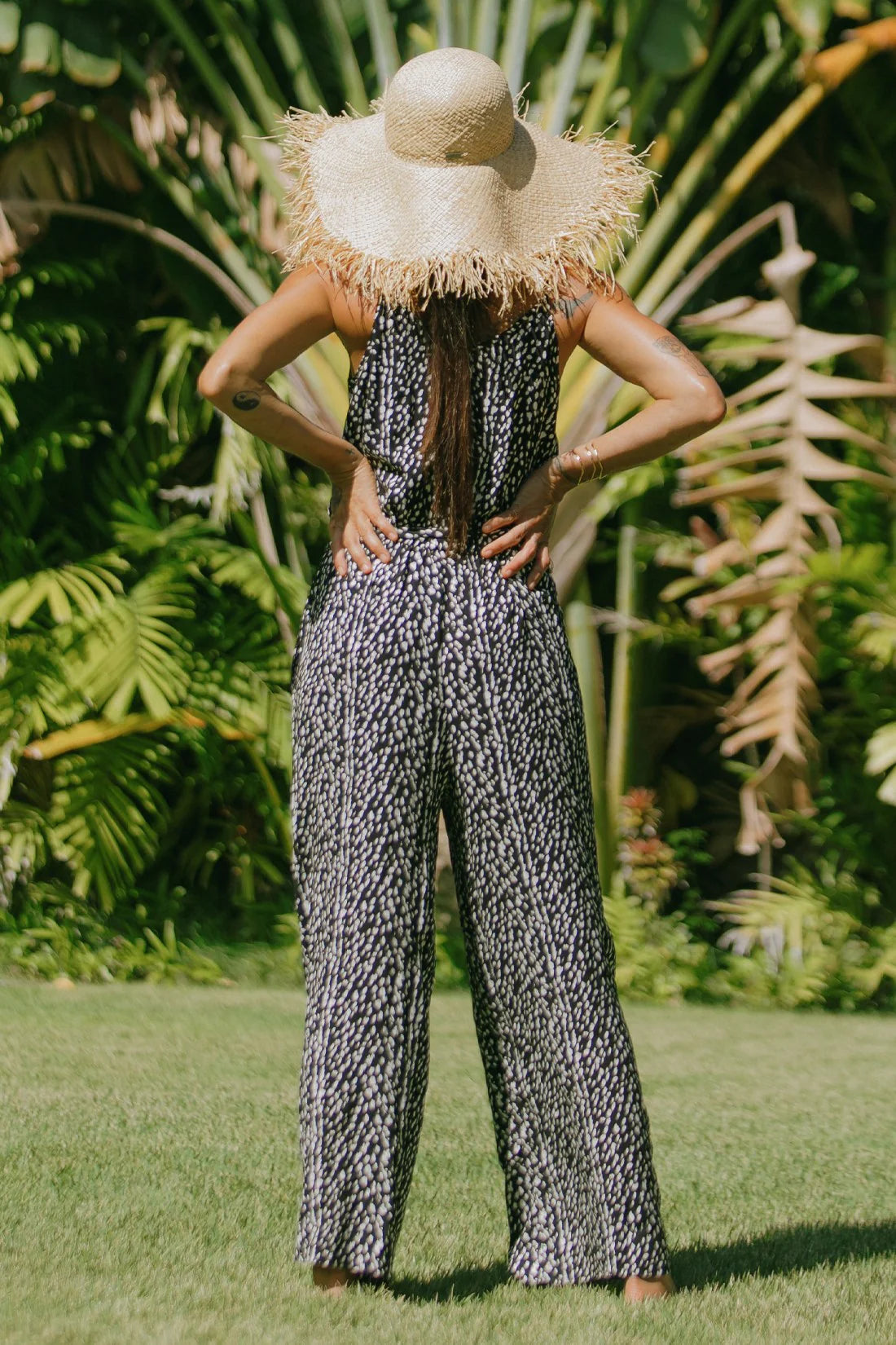 Ibiza Button Front Tie Waist Jumpsuit