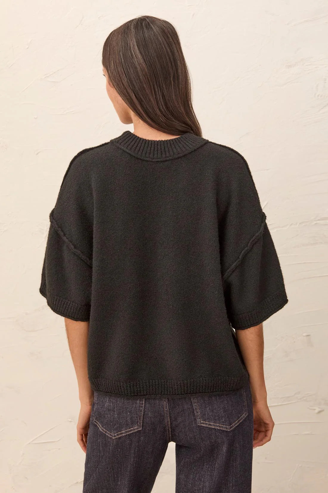 Lofty Elbow Sleeve Crew Sweater