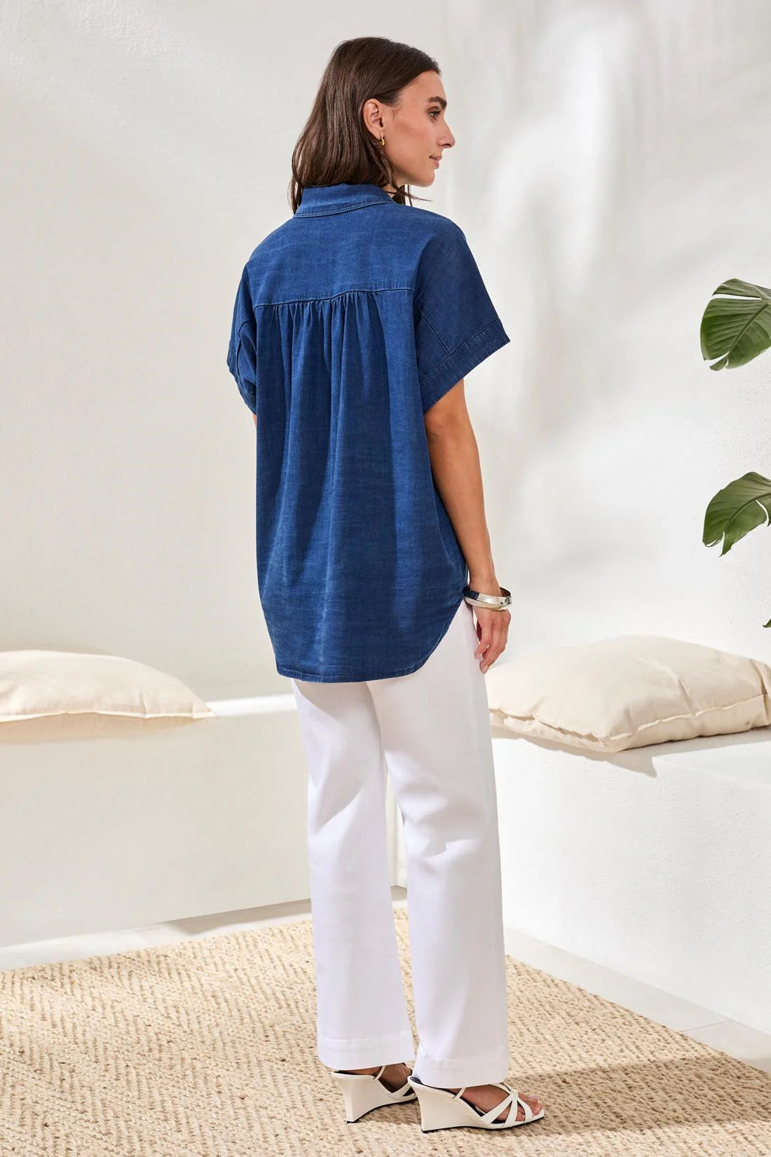 Drop Shoulder Camp Shirt