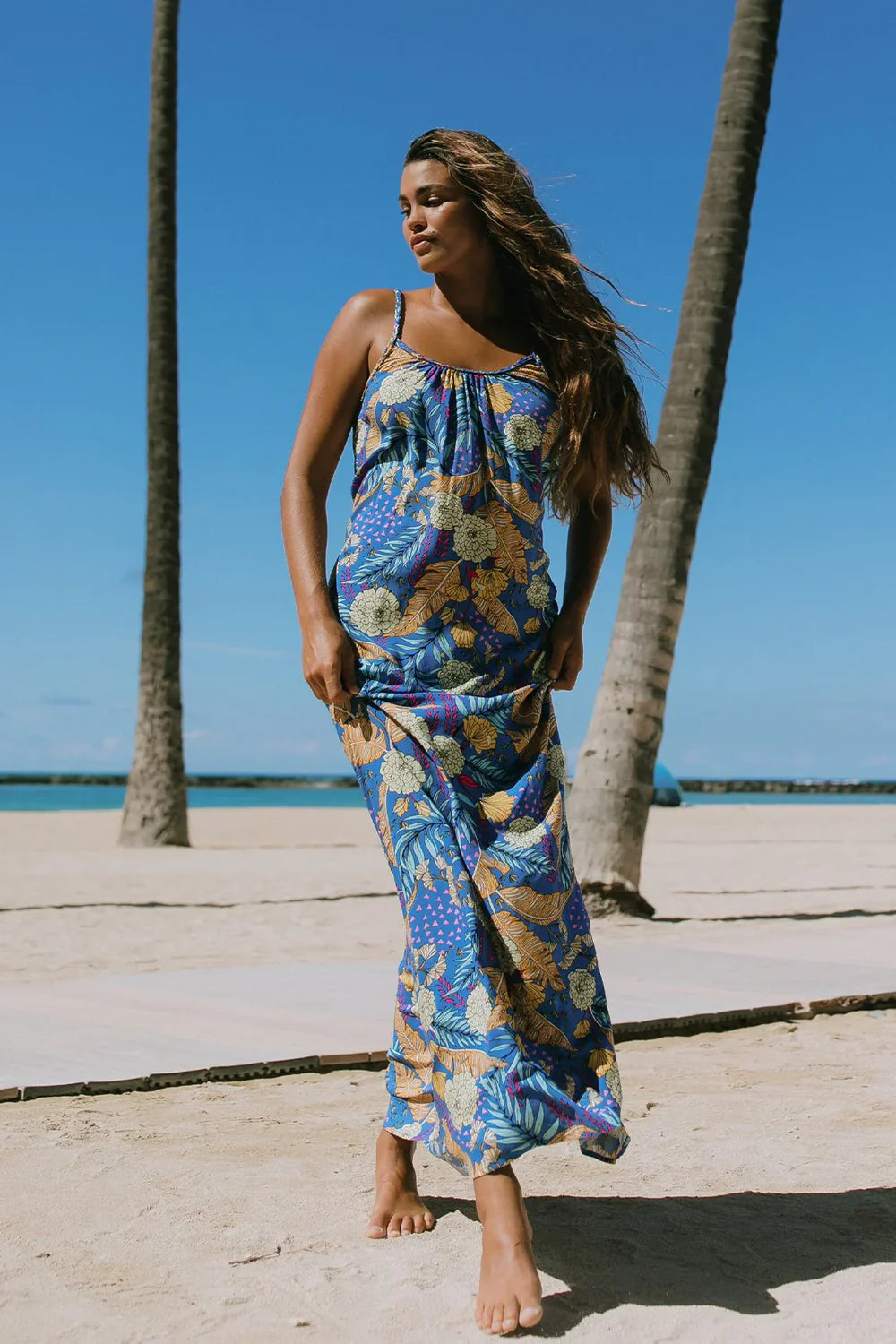 Maxi Dress with Braided Straps