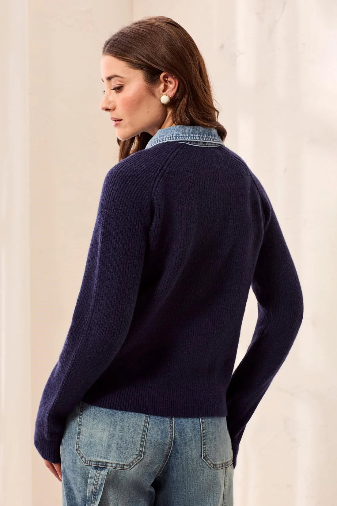 Mixed Media Sweater Jacket