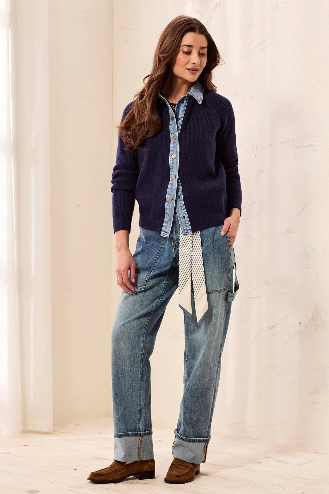 Mixed Media Sweater Jacket