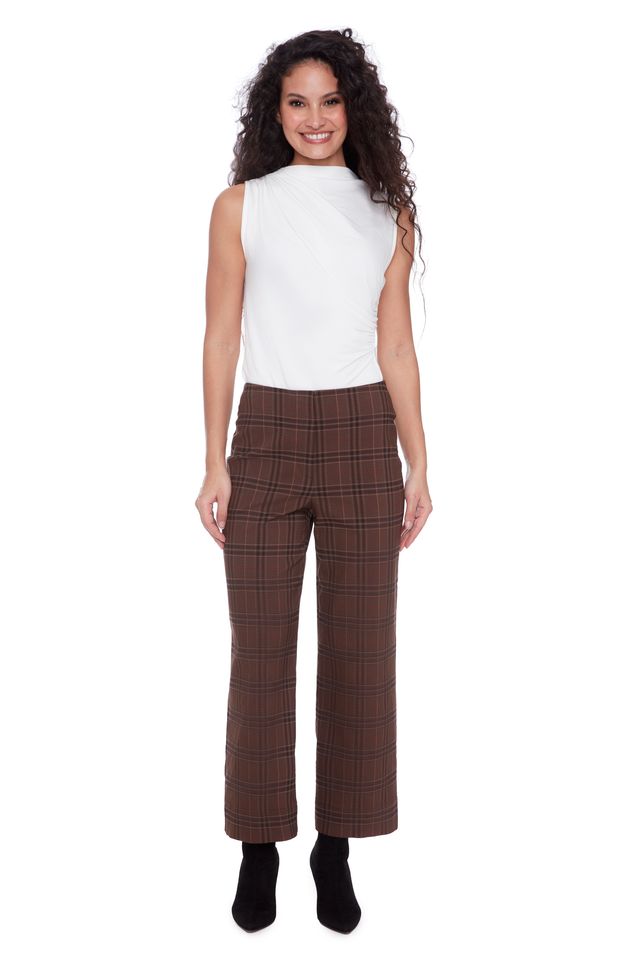 Jenny Plaid Wide Leg Pant