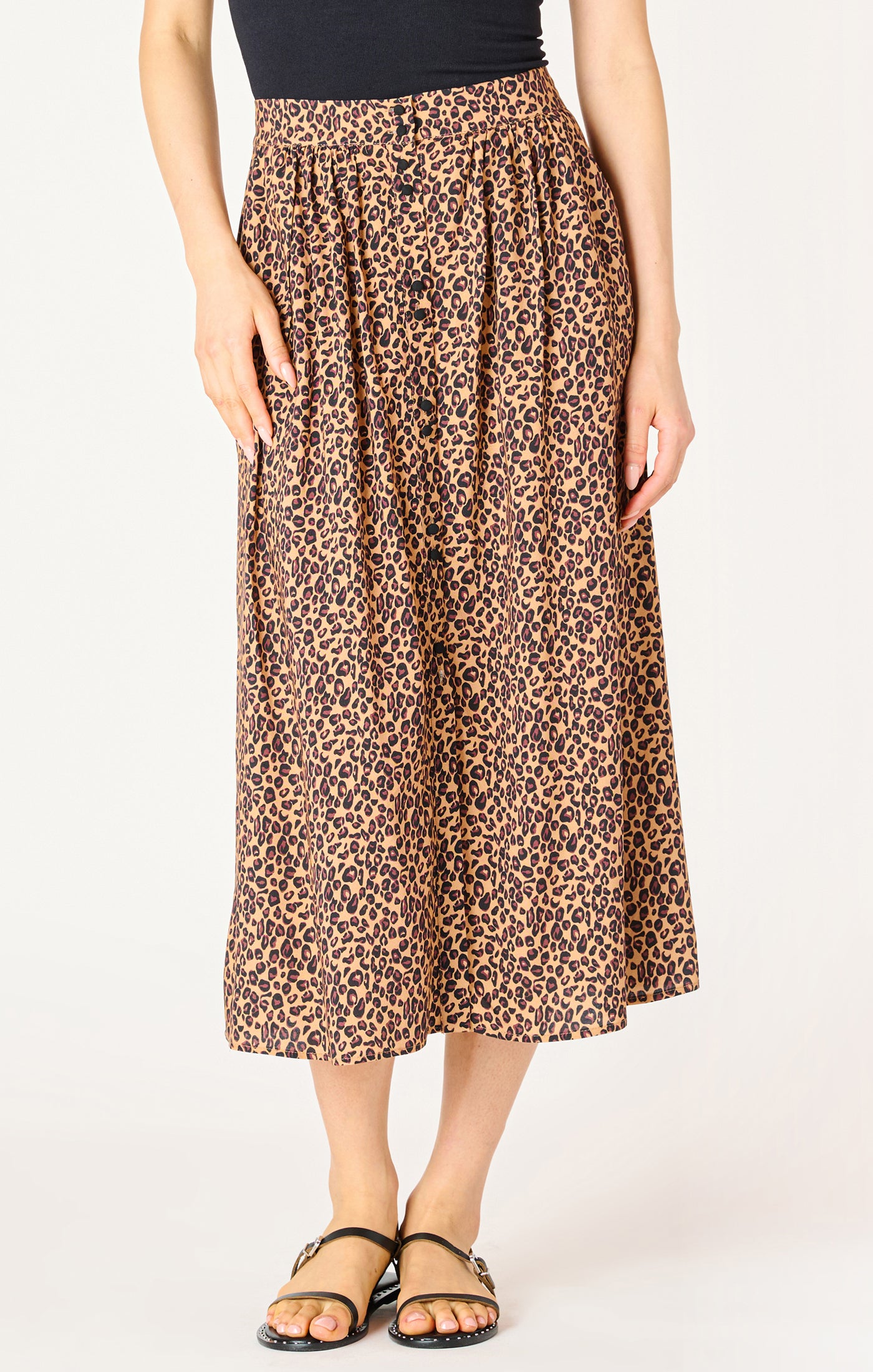 Button front Midi Skirt