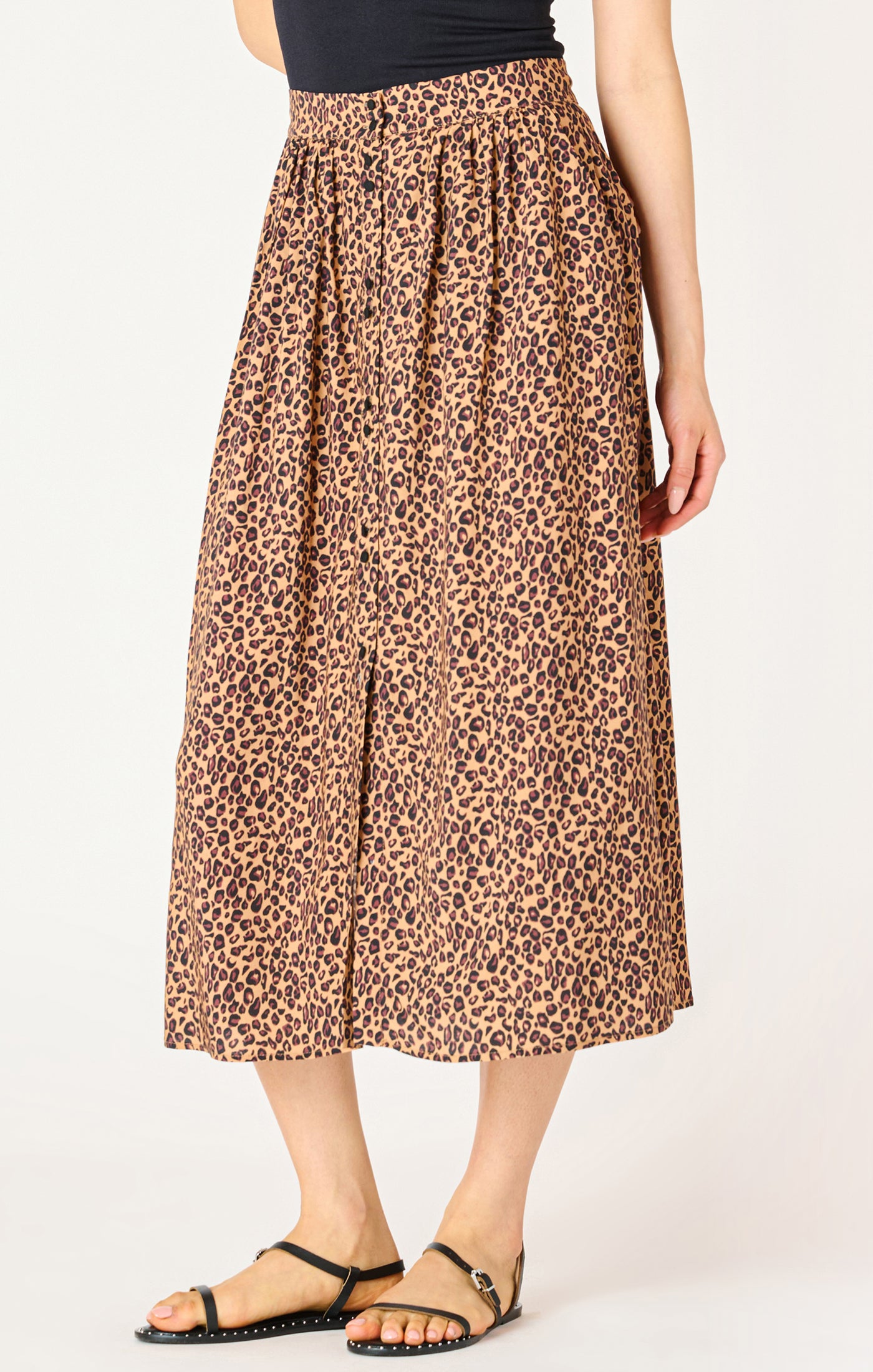 Button front Midi Skirt