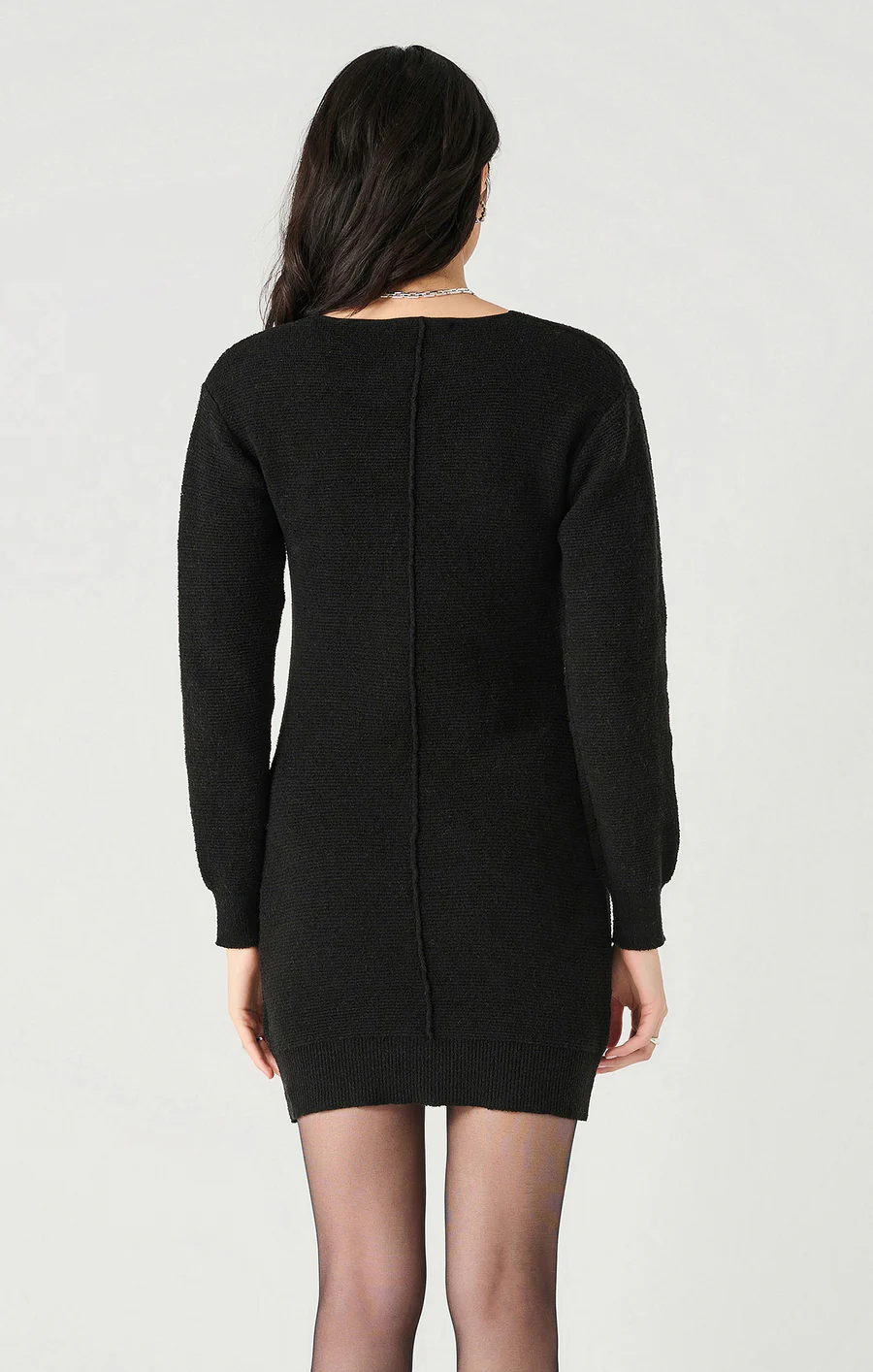 Dex V-Neck Ribbed Sweater Dress