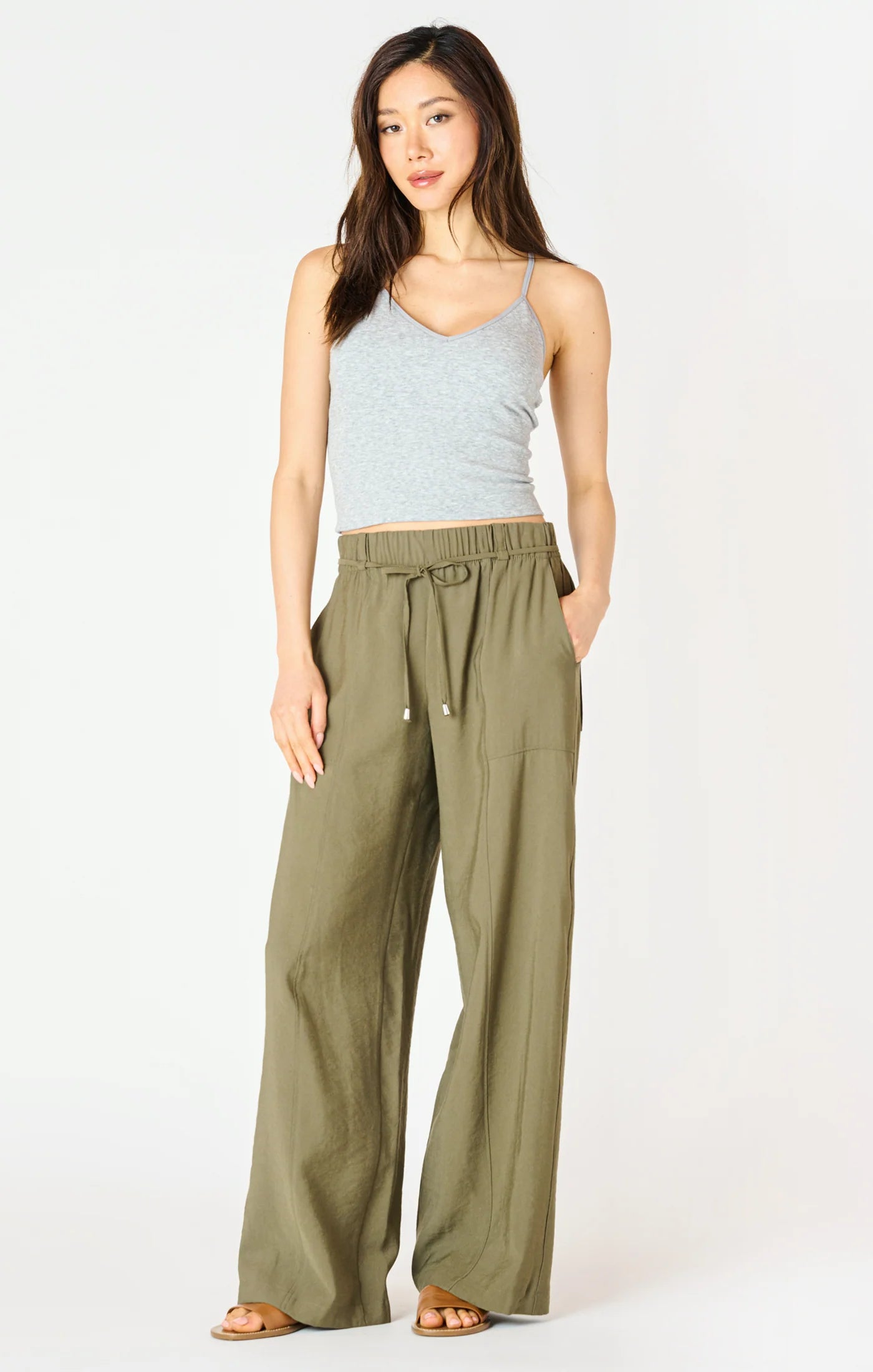 Belted Wide Leg Flow Pants