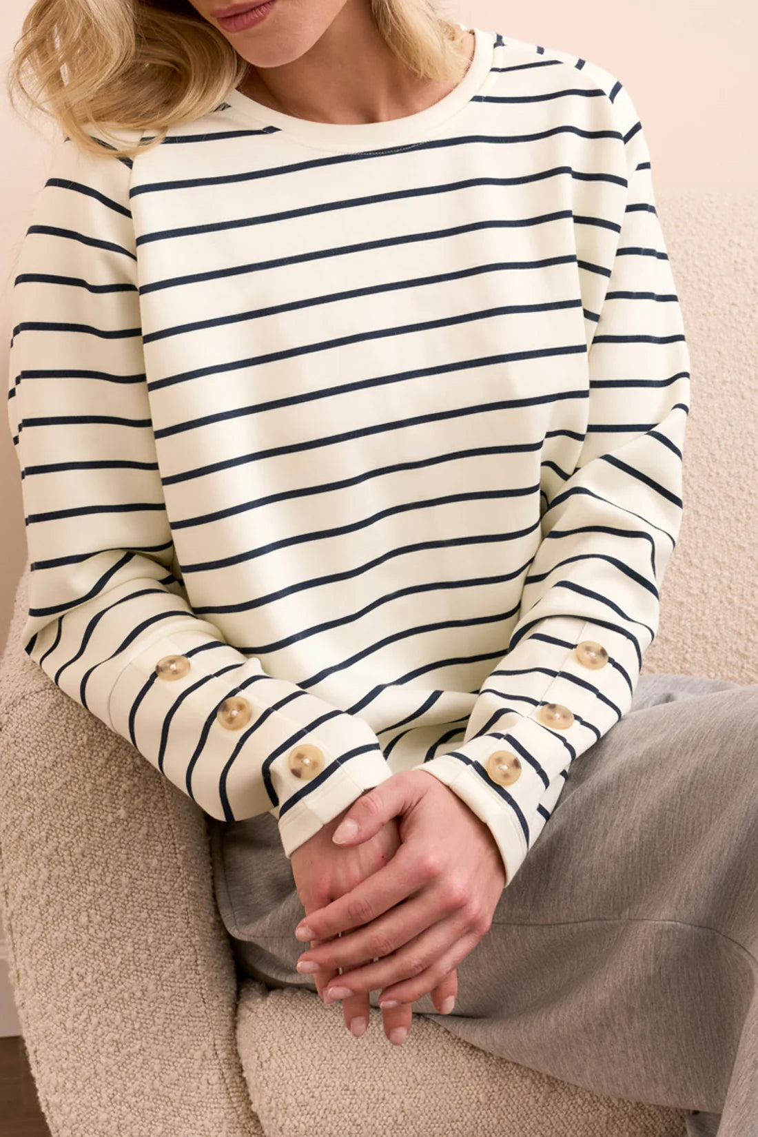 Stripe Crew Neck Top