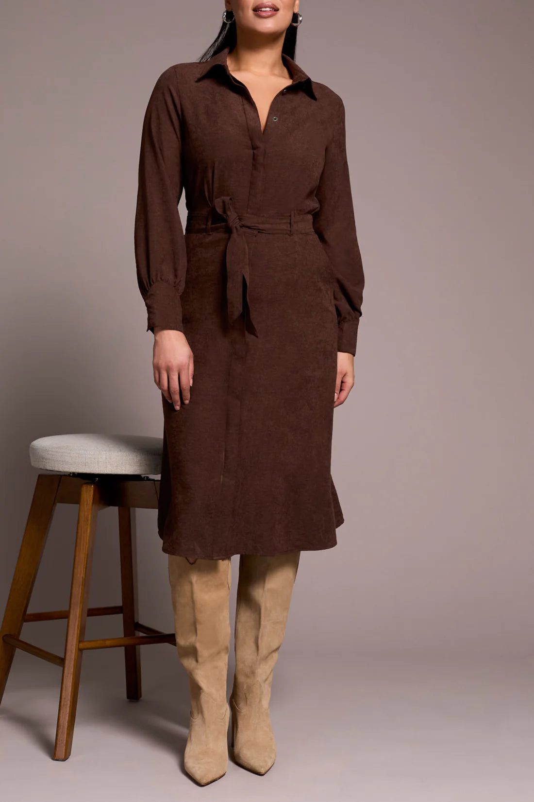 Shirt Dress with Tie