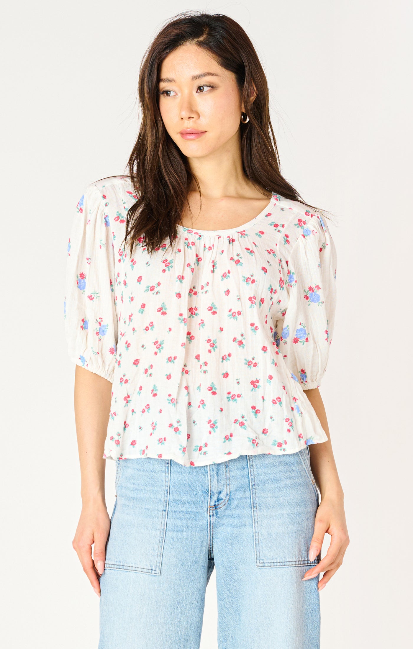 Tie Back Printed Top