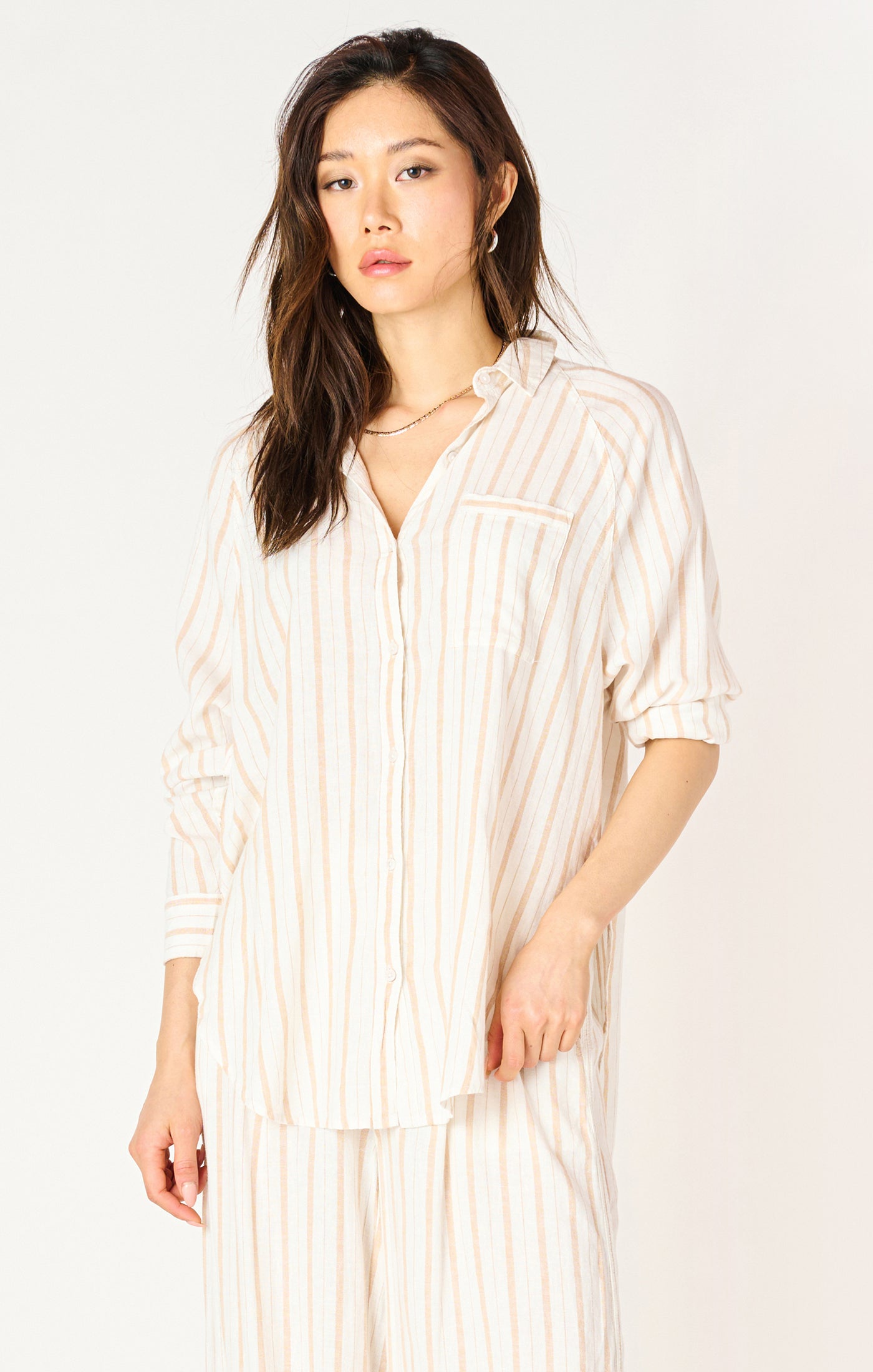 Over Sized Button Front Shirt