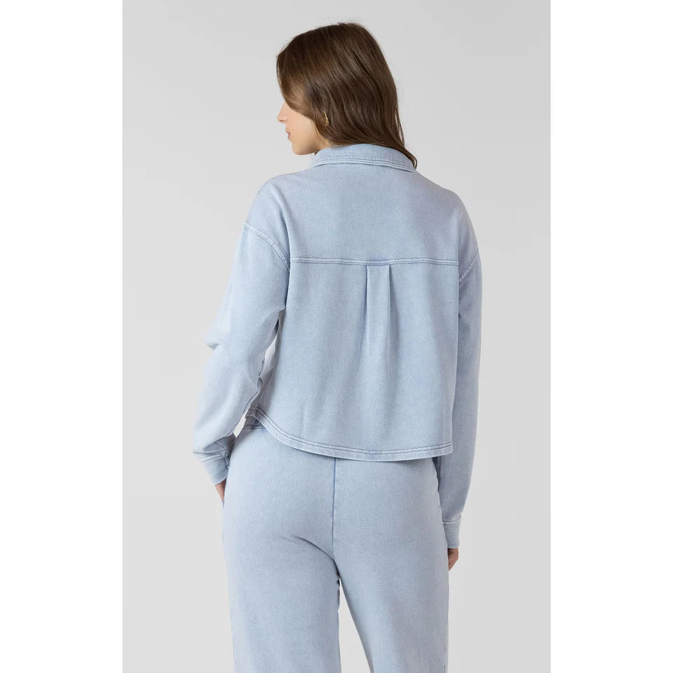 Cropped Knit Overshirt