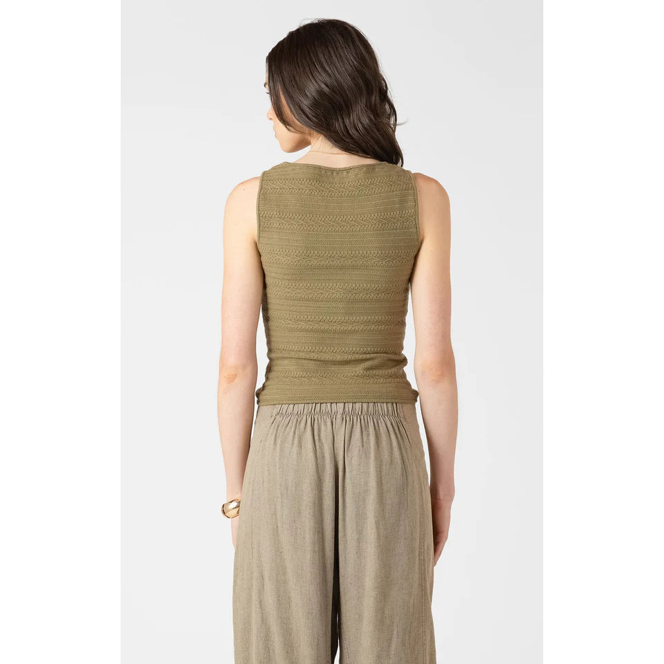 Square Neck Textured Tank