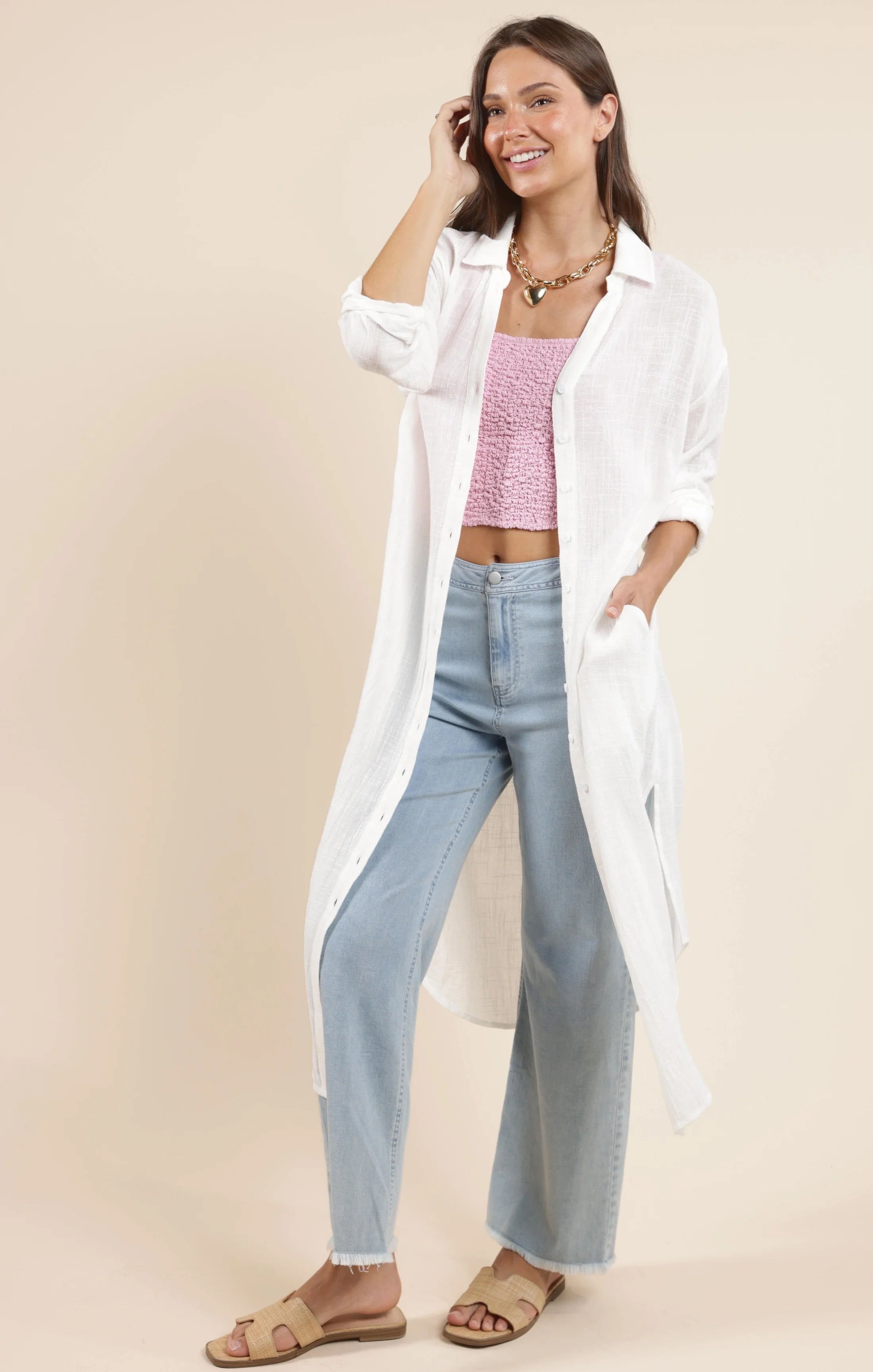 So Cal Shirt Dress Duster