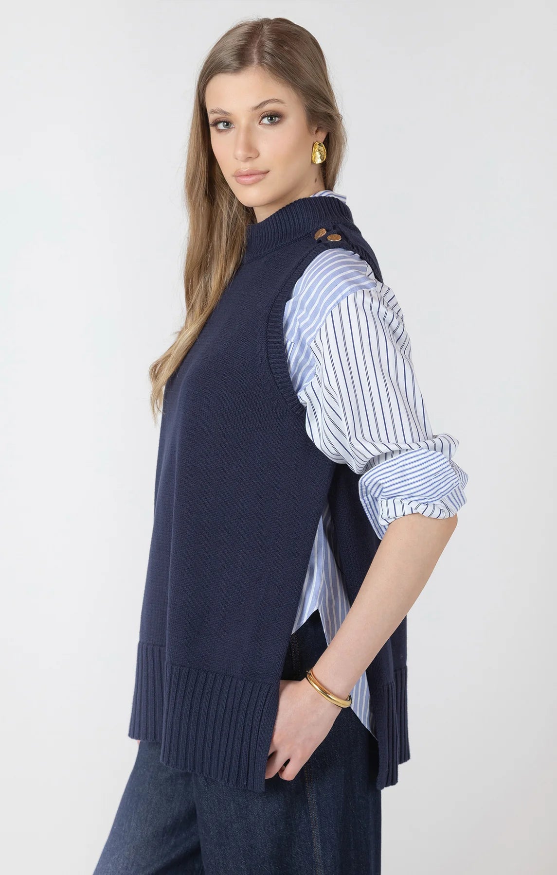 Longline Sweater Vest