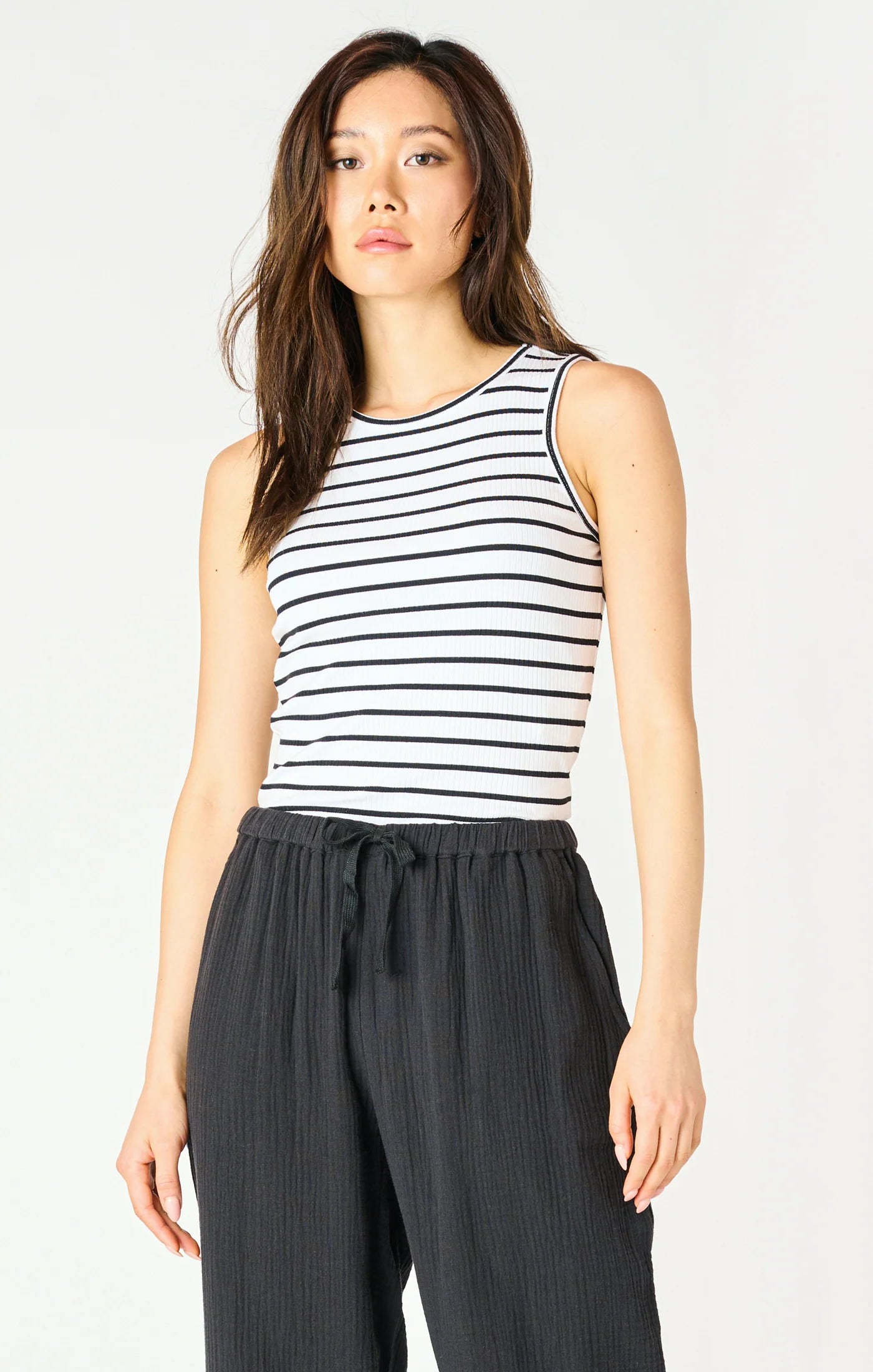 Striped Ribbed Tank