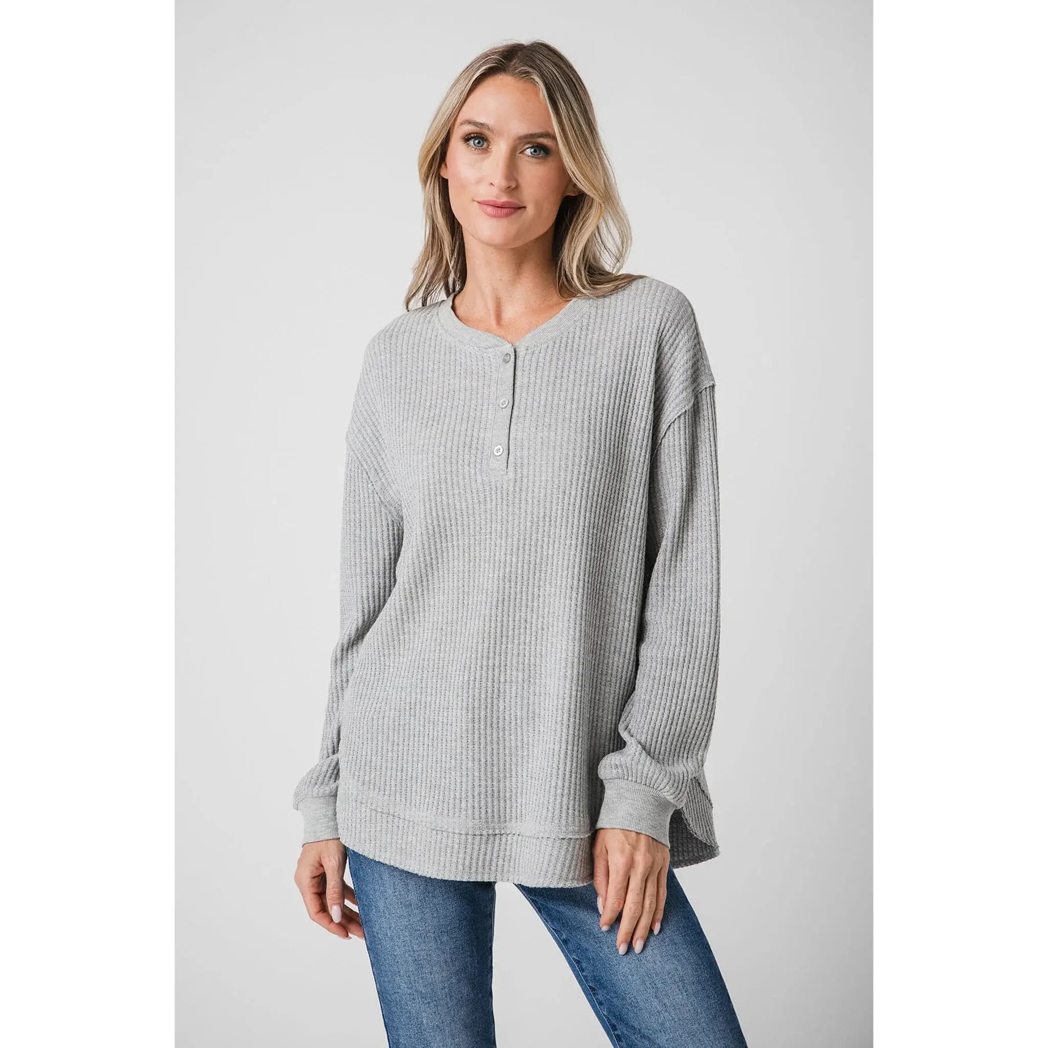 Jax Cozy Waffle Henley